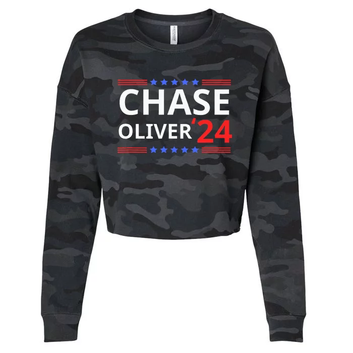 Chase Oliver For President 2024 Libertarian Vote For Chase Cropped Pullover Crew