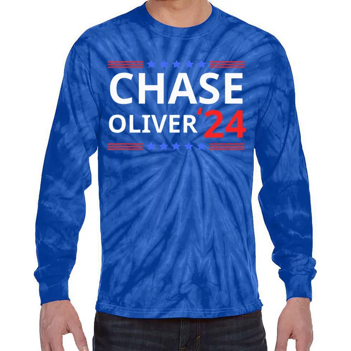 Chase Oliver For President 2024 Libertarian Vote For Chase Tie-Dye Long Sleeve Shirt