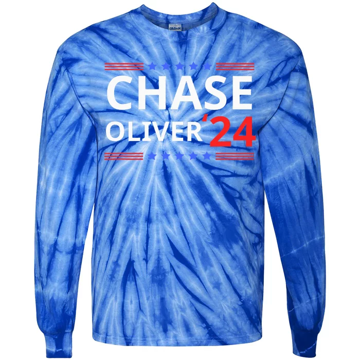 Chase Oliver For President 2024 Libertarian Vote For Chase Tie-Dye Long Sleeve Shirt