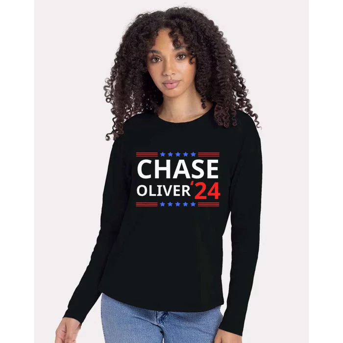 Chase Oliver For President 2024 Libertarian Vote For Chase Womens Cotton Relaxed Long Sleeve T-Shirt