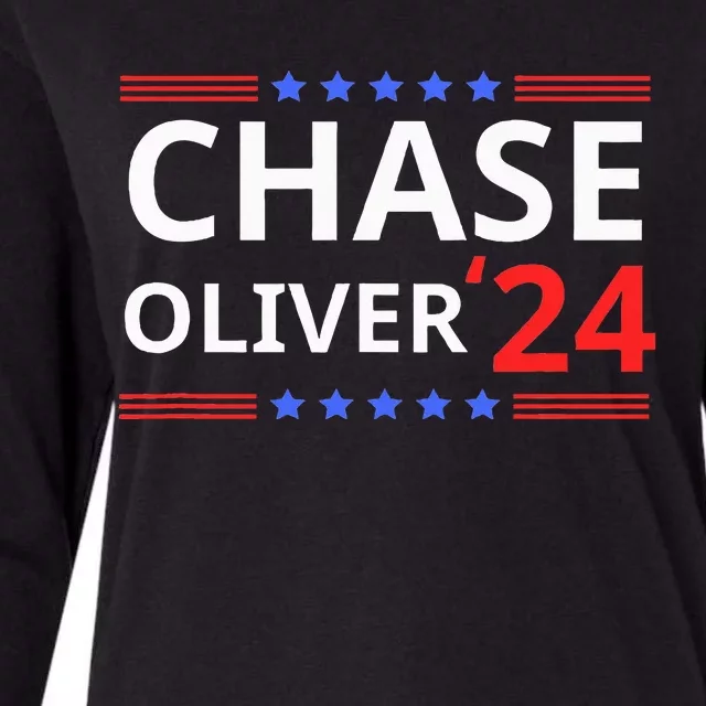 Chase Oliver For President 2024 Libertarian Vote For Chase Womens Cotton Relaxed Long Sleeve T-Shirt