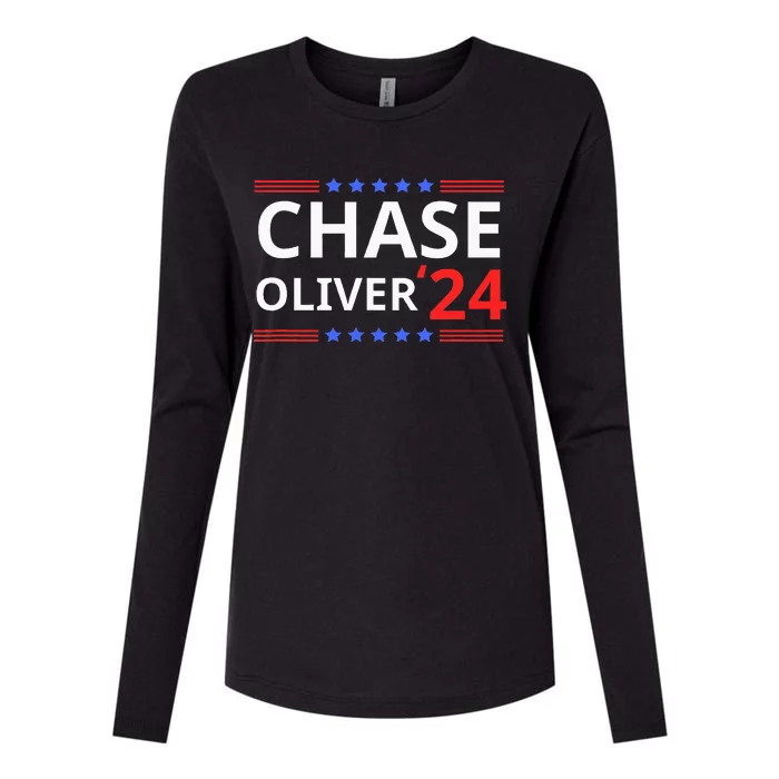 Chase Oliver For President 2024 Libertarian Vote For Chase Womens Cotton Relaxed Long Sleeve T-Shirt