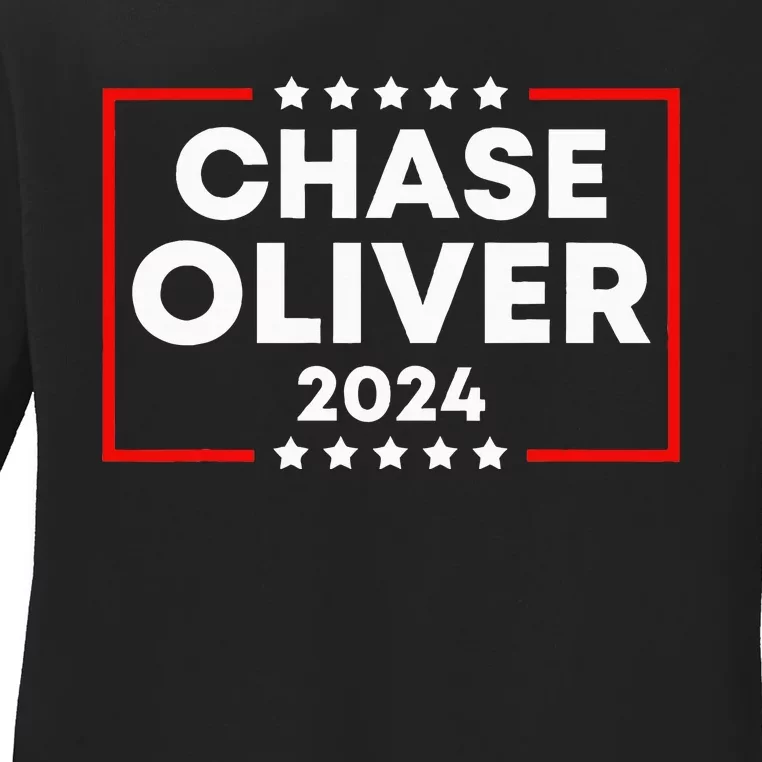 Chase Oliver For President 2024 Ladies Long Sleeve Shirt