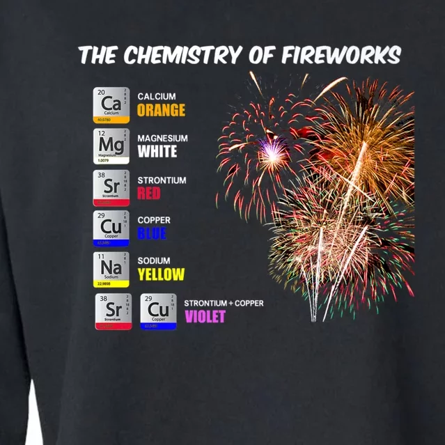 Chemistry Of Fireworks 4th Of July Science Nerd Cropped Pullover Crew