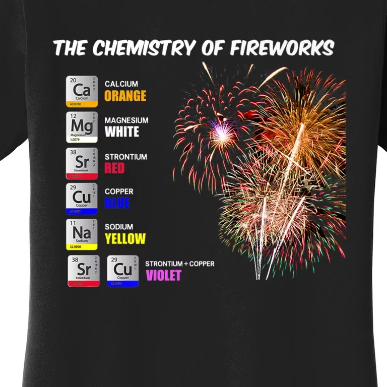 Chemistry Of Fireworks 4th Of July Science Nerd Women's T-Shirt