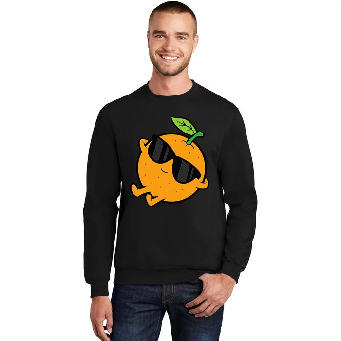 Cute Orange Fruit Relaxing Lazy Orange Tall Sweatshirt