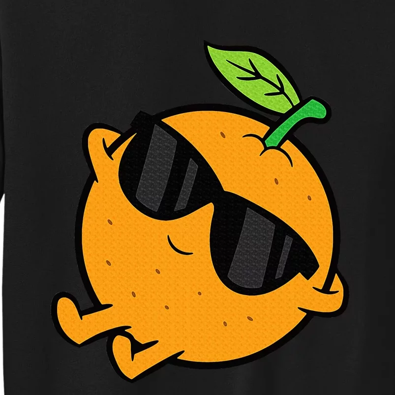 Cute Orange Fruit Relaxing Lazy Orange Tall Sweatshirt