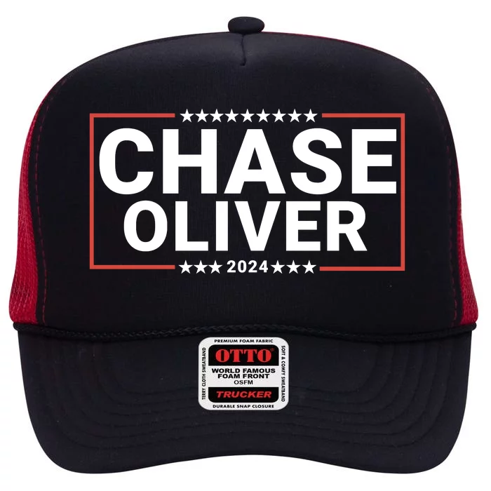 Chase Oliver For President Chase Oliver 2024 High Crown Mesh Trucker Hat