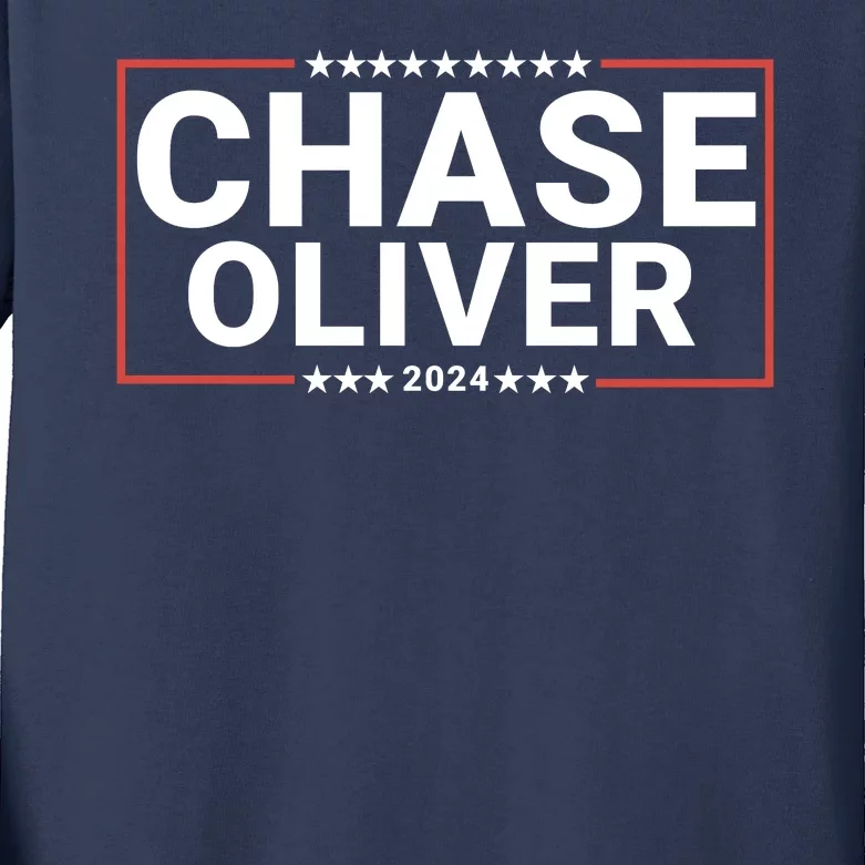 Chase Oliver For President Chase Oliver 2024 Kids Long Sleeve Shirt