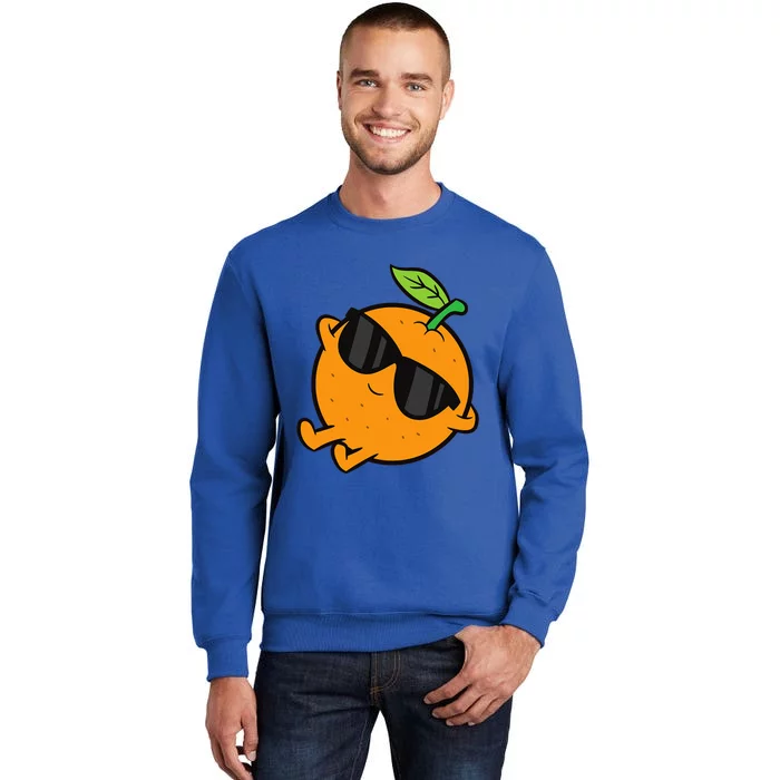 Cute Orange Fruit Relaxing Lazy Orange Sweatshirt