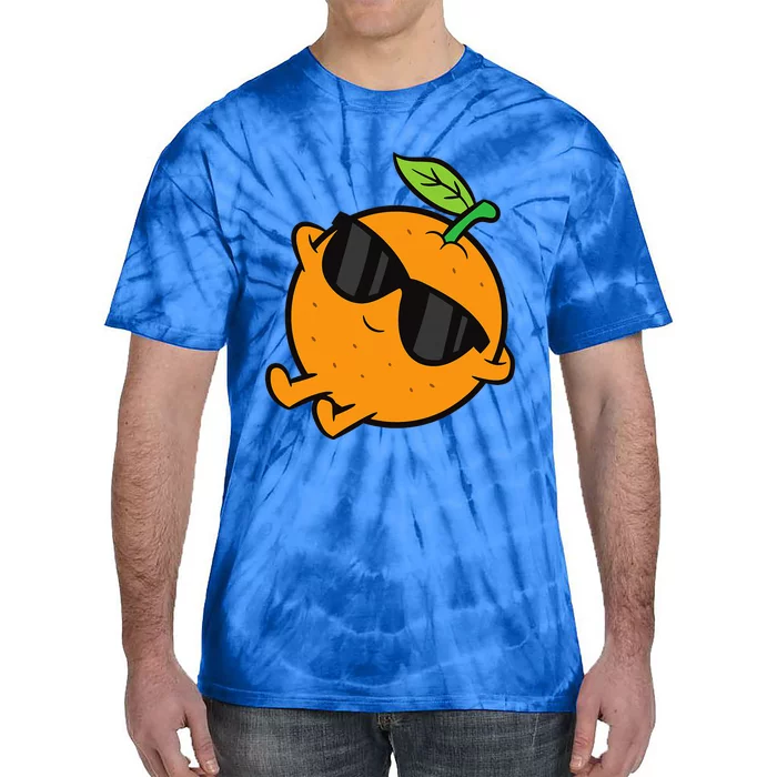 Cute Orange Fruit Relaxing Lazy Orange Tie-Dye T-Shirt