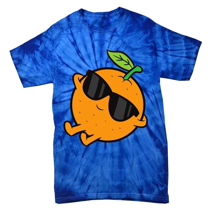 Cute Orange Fruit Relaxing Lazy Orange Tie-Dye T-Shirt