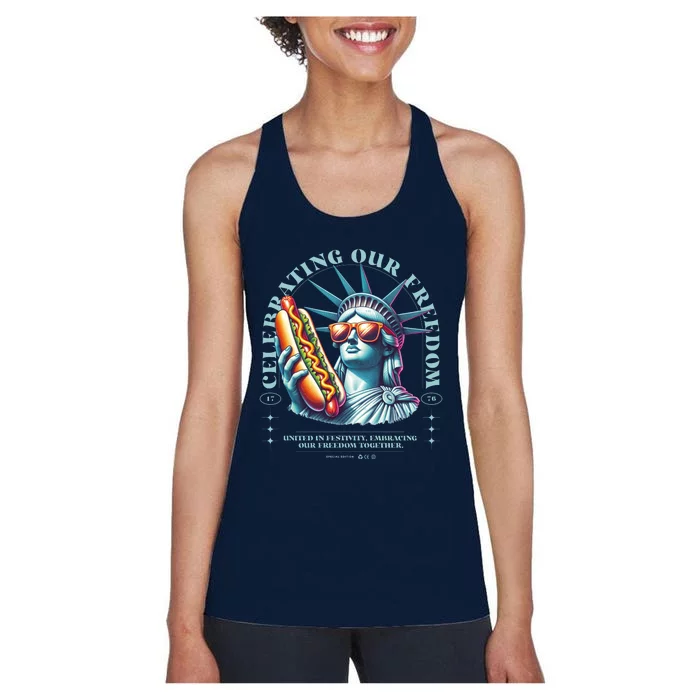 Celebrating Our Freedom Women's Racerback Tank