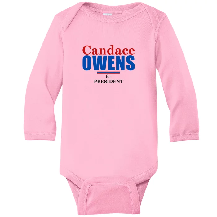 Candace Owens For President 2024 Baby Long Sleeve Bodysuit