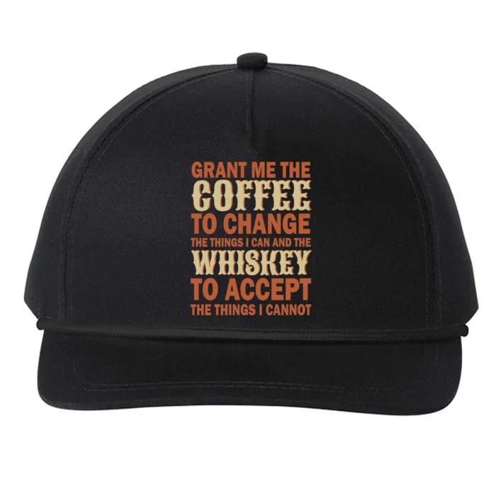 Coffee And Whiskey Snapback Five-Panel Rope Hat