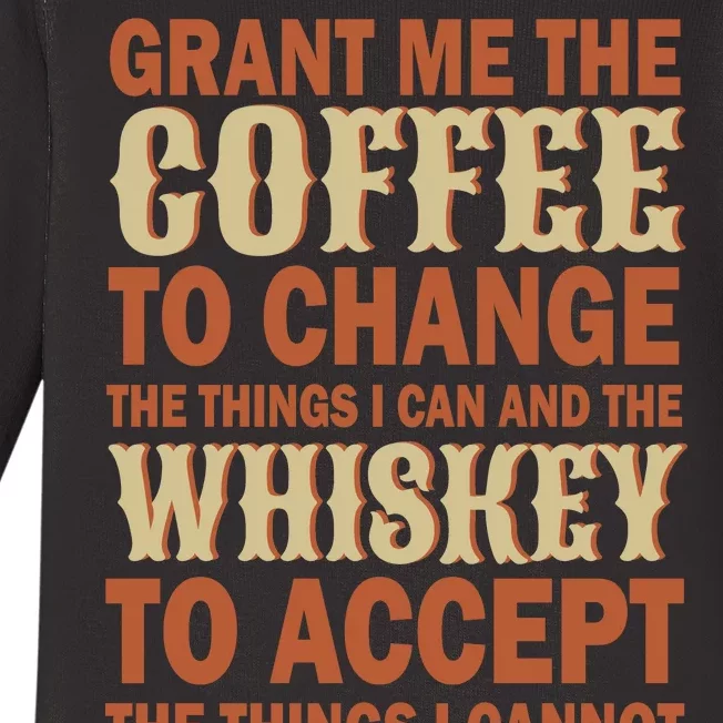 Coffee And Whiskey Baby Long Sleeve Bodysuit