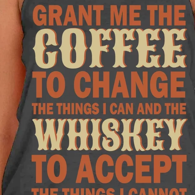 Coffee And Whiskey Women's Knotted Racerback Tank