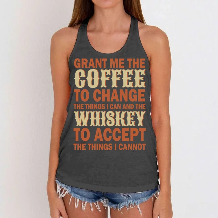 Coffee And Whiskey Women's Knotted Racerback Tank