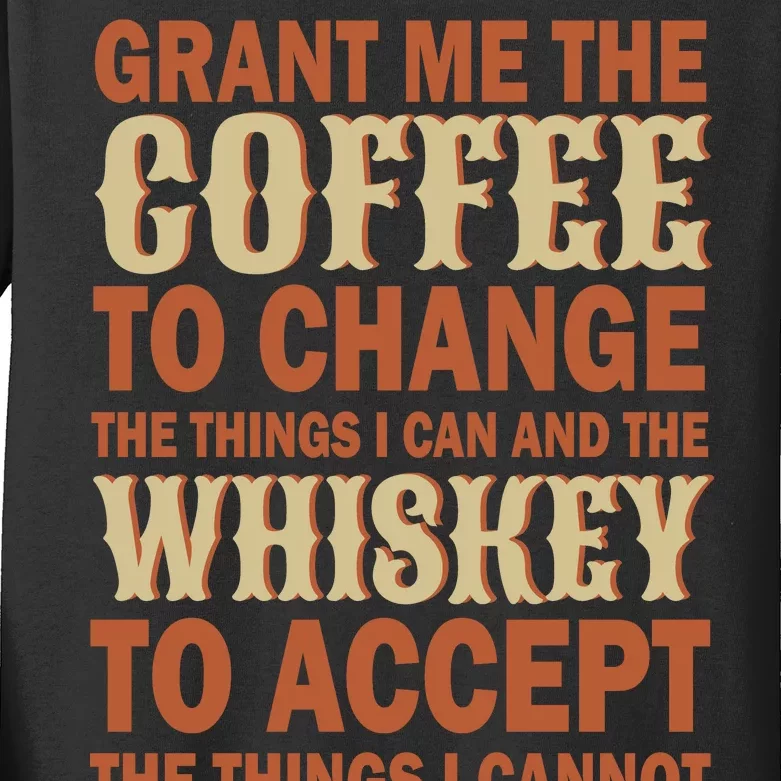 Coffee And Whiskey Kids Long Sleeve Shirt