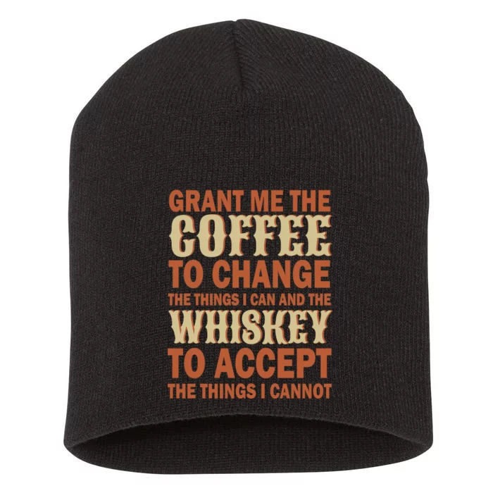 Coffee And Whiskey Short Acrylic Beanie