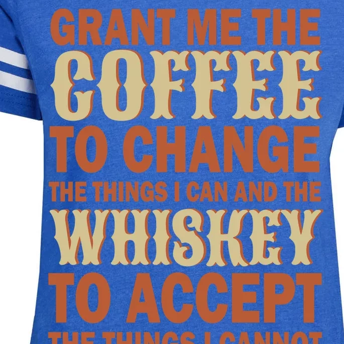 Coffee And Whiskey Enza Ladies Jersey Football T-Shirt