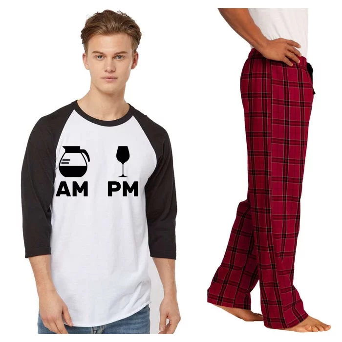 Coffee and Wine Raglan Sleeve Pajama Set