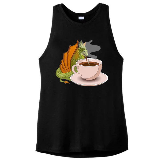 Coffee Caffeine Dragon Ladies Tri-Blend Wicking Tank