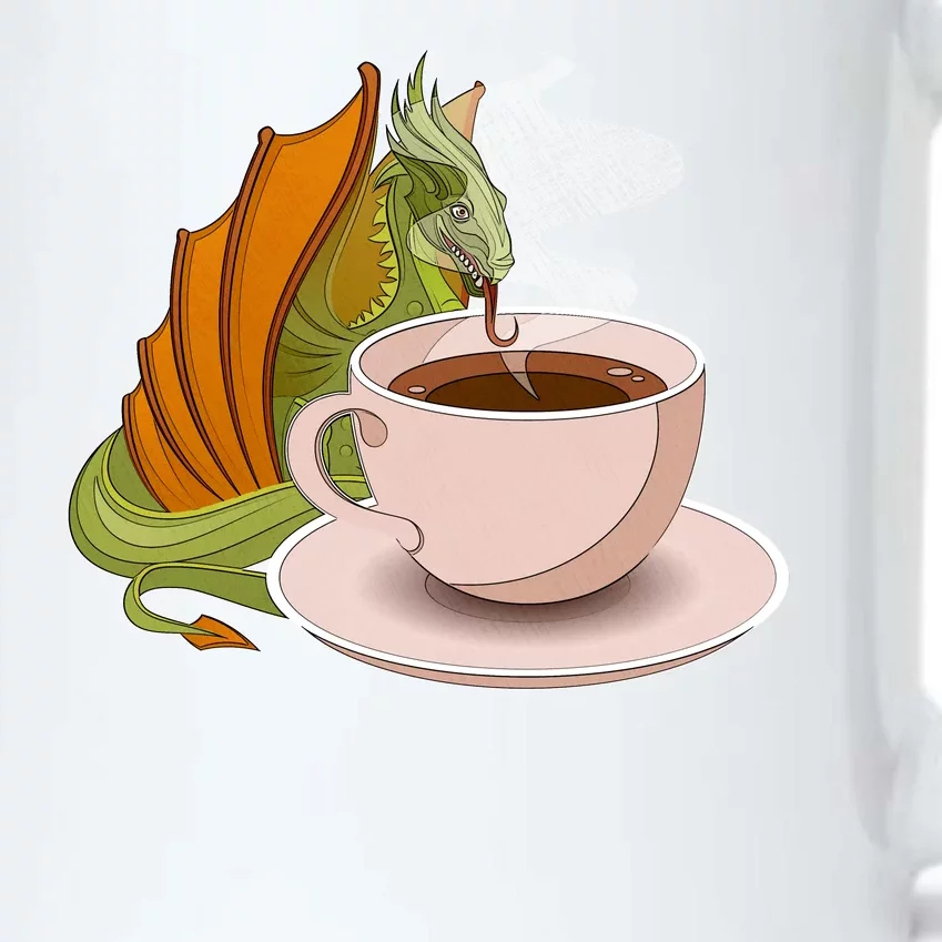 Coffee Caffeine Dragon Black Color Changing Mug