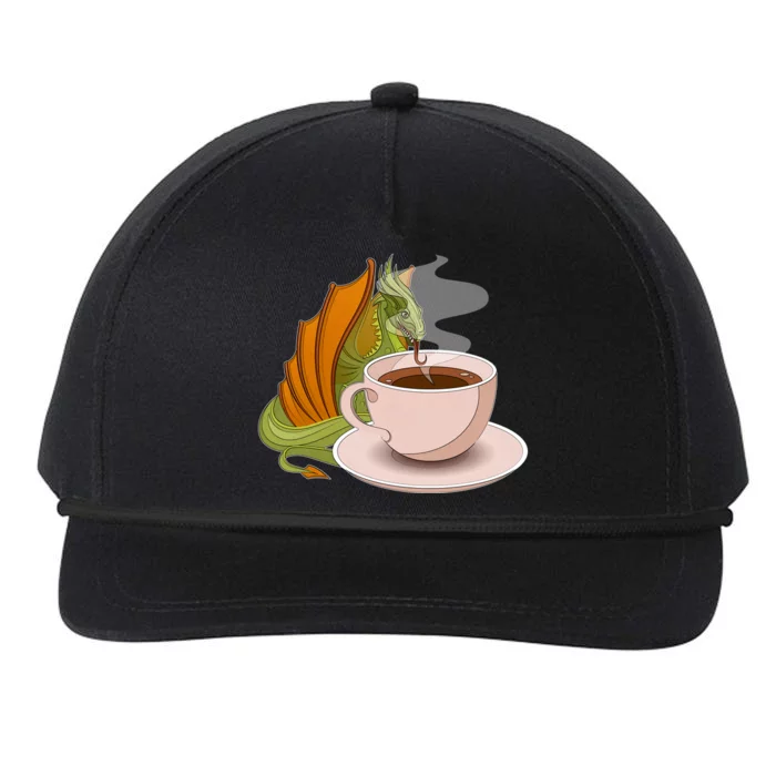 Coffee Caffeine Dragon Snapback Five-Panel Rope Hat