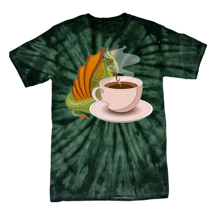 Coffee Caffeine Dragon Tie-Dye T-Shirt