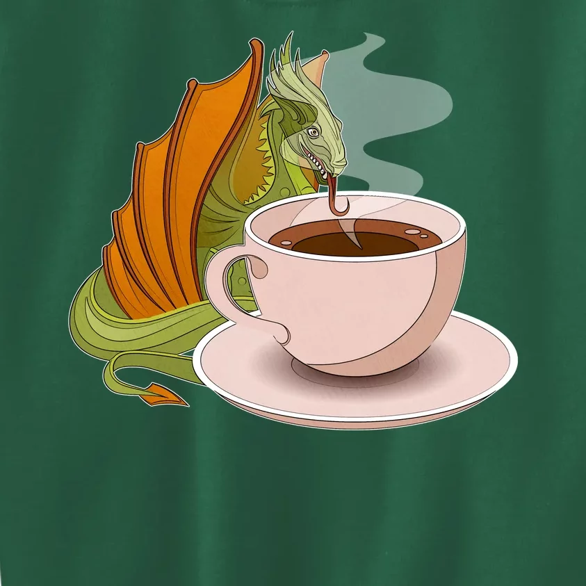 Coffee Caffeine Dragon Kids Sweatshirt