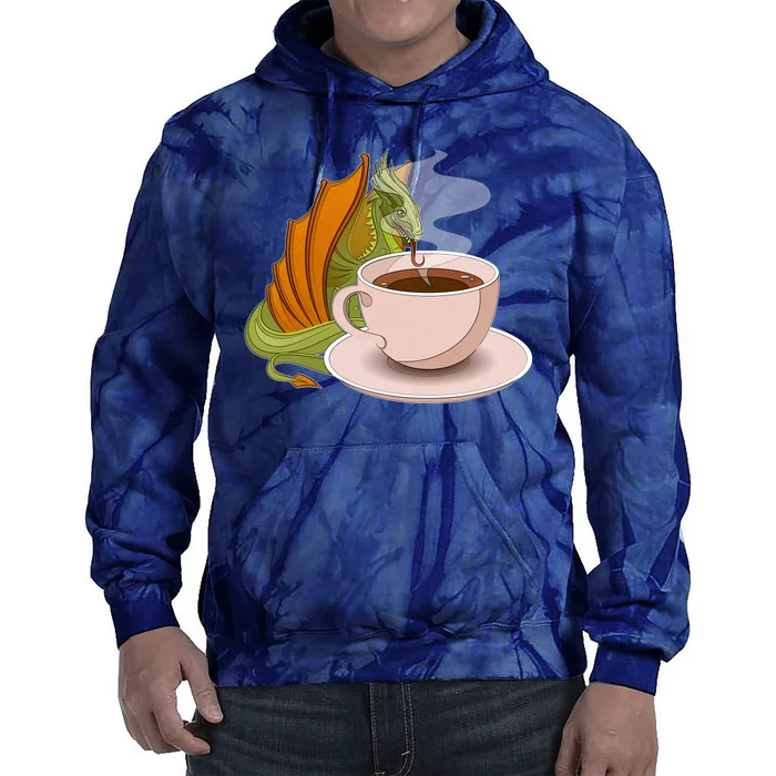 Coffee Caffeine Dragon Tie Dye Hoodie