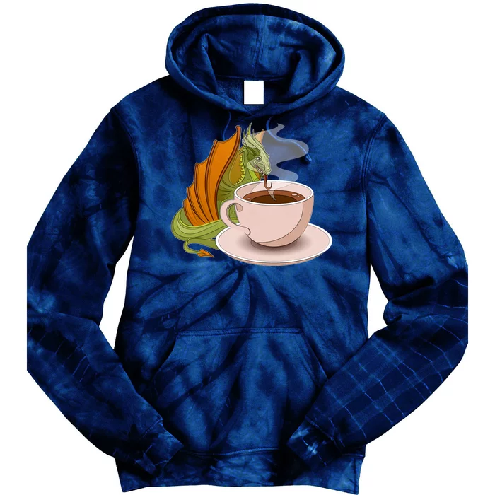 Coffee Caffeine Dragon Tie Dye Hoodie