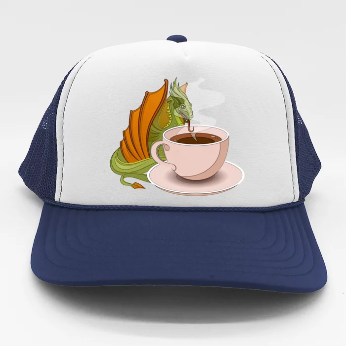 Coffee Caffeine Dragon Trucker Hat