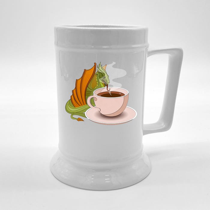 Coffee Caffeine Dragon Front & Back Beer Stein