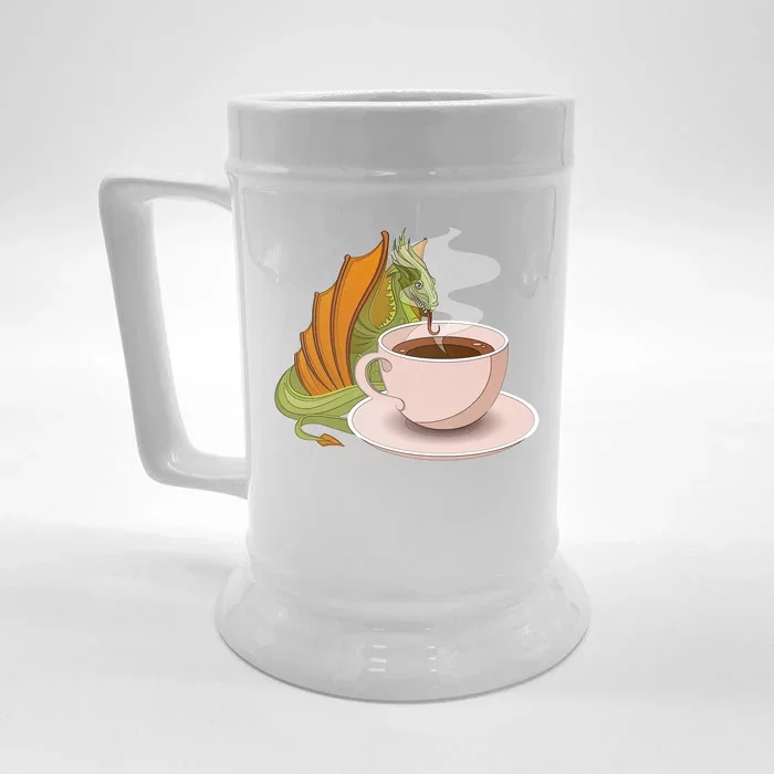 Coffee Caffeine Dragon Front & Back Beer Stein