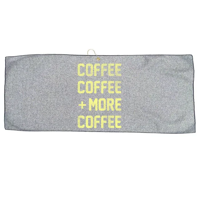 Coffee Coffee and More Coffee Large Microfiber Waffle Golf Towel