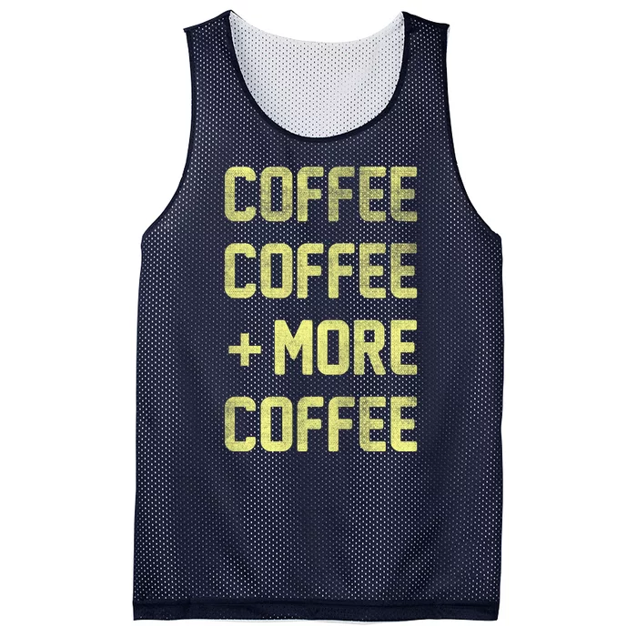 Coffee Coffee and More Coffee Mesh Reversible Basketball Jersey Tank