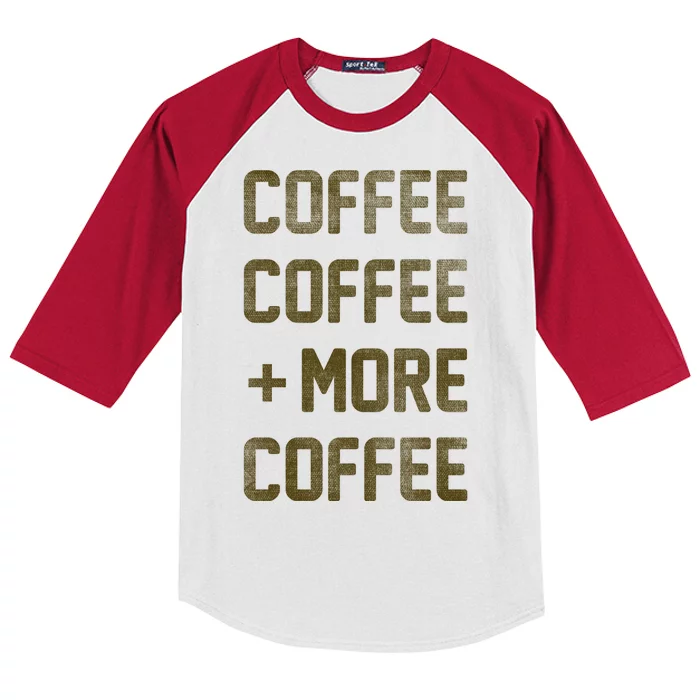 Coffee Coffee and More Coffee Kids Colorblock Raglan Jersey