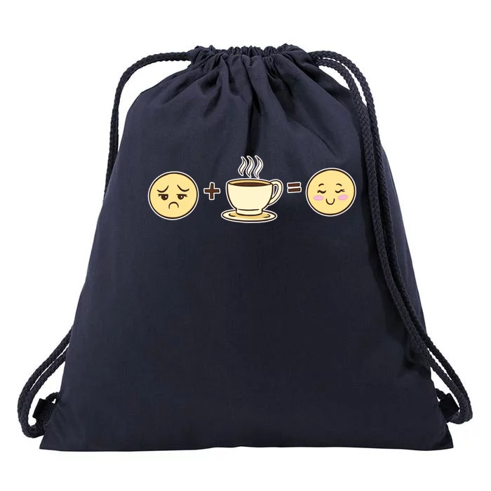 Coffee Emoji Drawstring Bag