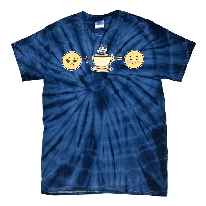 Coffee Emoji Tie-Dye T-Shirt