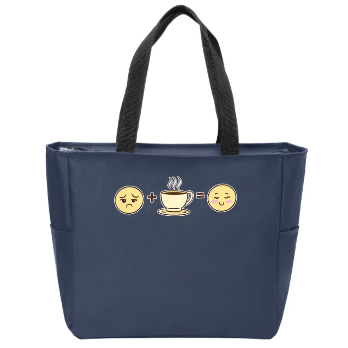 Coffee Emoji Zip Tote Bag