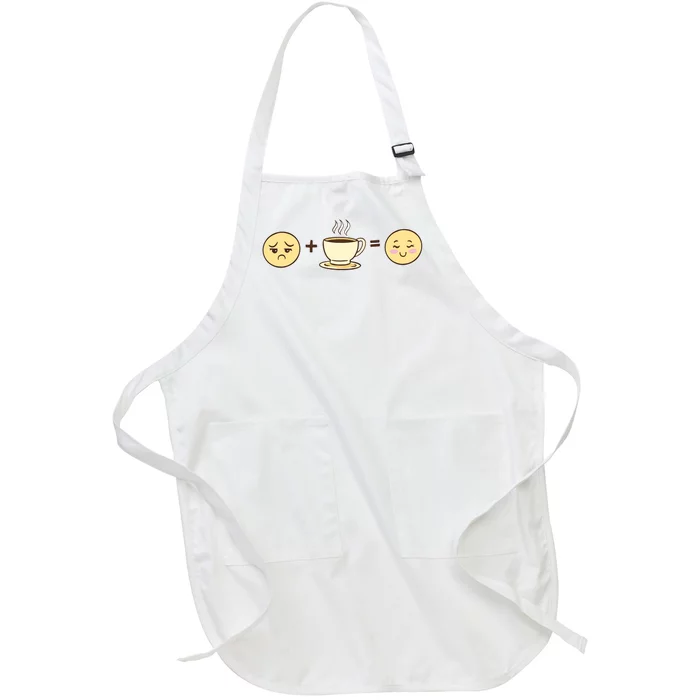 Coffee Emoji Full-Length Apron With Pocket