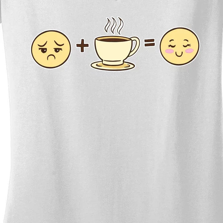 Coffee Emoji Women's V-Neck T-Shirt