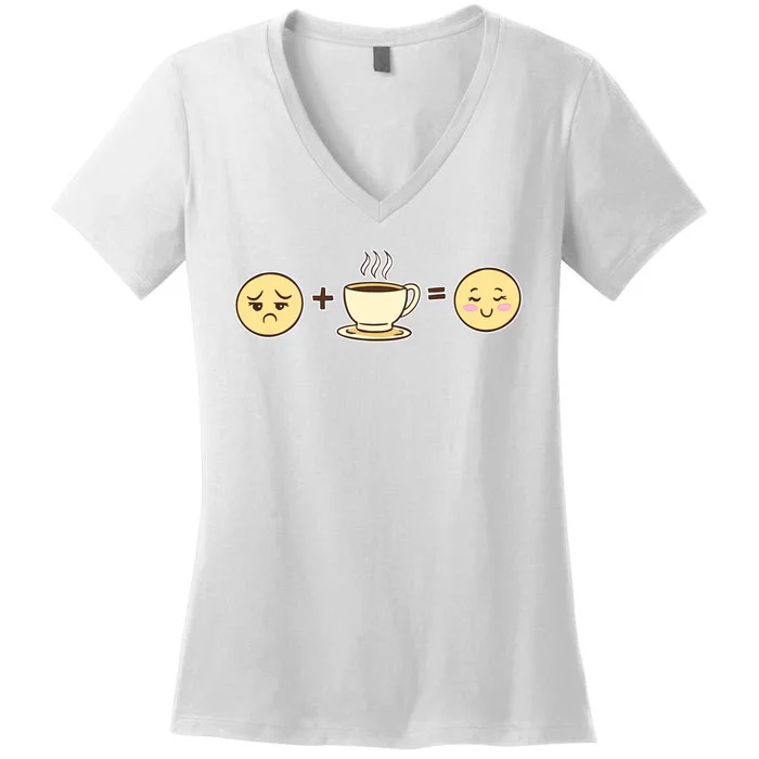 Coffee Emoji Women's V-Neck T-Shirt