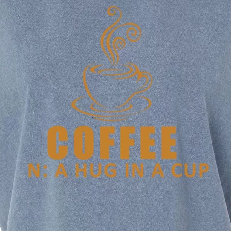 Coffee Hug In A Cup Funny Garment-Dyed Women's Muscle Tee