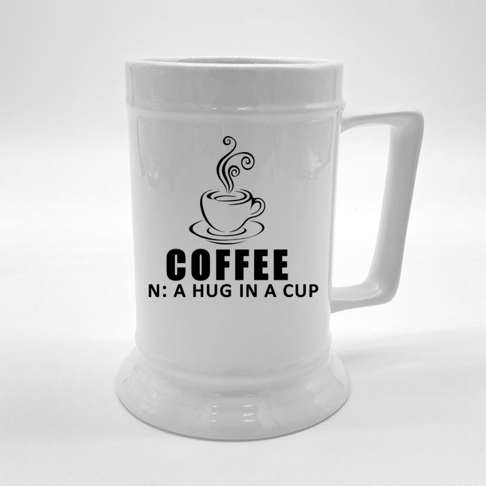 Coffee Hug In A Cup Funny Front & Back Beer Stein