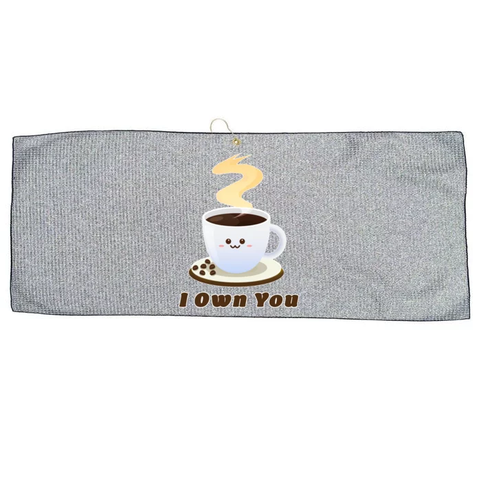 Coffee I Own You Large Microfiber Waffle Golf Towel