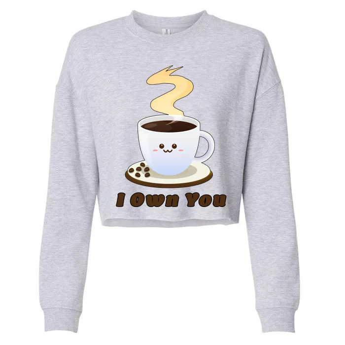 Coffee I Own You Cropped Pullover Crew