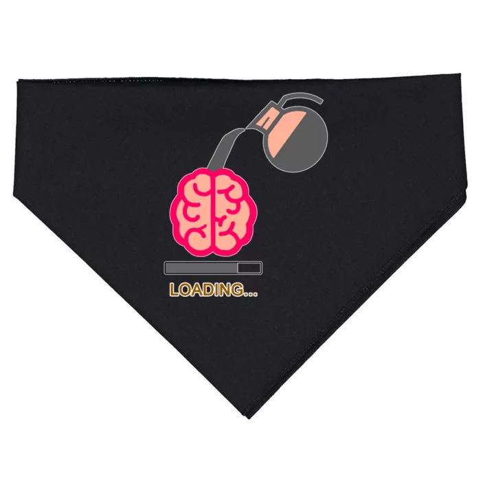 Coffee Loading Brain USA-Made Doggie Bandana